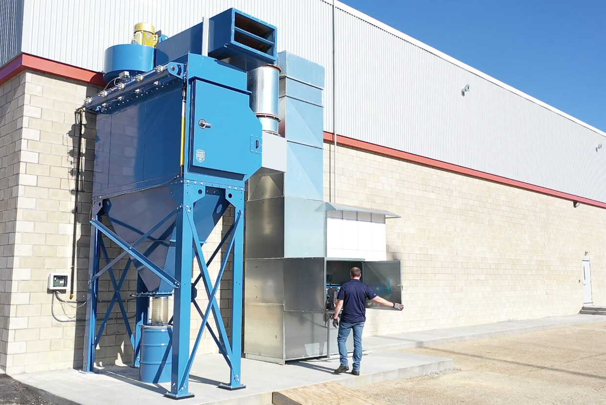 Airblast AFC blast booth dust extraction and paint booth handling unit